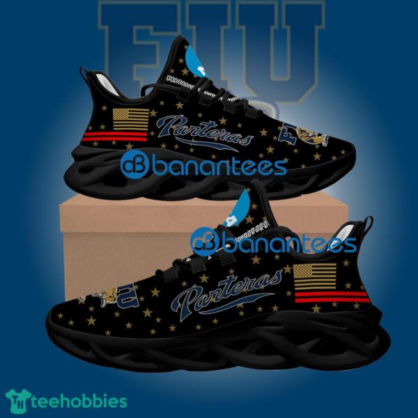 Flag USA Star Fashion NCAA FIU Panthers Motif Sport Sneaker Gift Max Soul Shoes - Flag USA Star Fashion NCAA FIU Panthers Max Soul Shoes Style 2