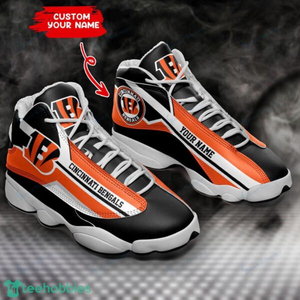 For Fans Cincinnati Bengals Custom Name Sports Air Jordan 13 Sneakers Product Photo 1