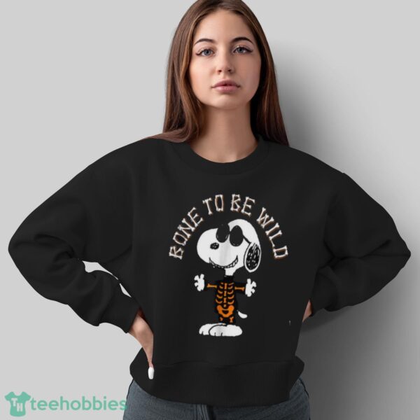 Funny Peanuts Halloween Snoopy Bone To Be Wild Shirt - Sweatshirt