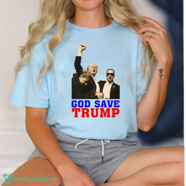 God Save Trump 2024, Conservative Patriotic, Trump Shooting Shirt Product Photo 2