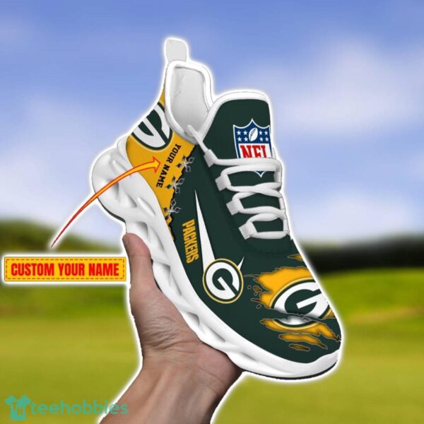 Green Bay Packers Personalized Name NFL Limited Max Soul Shoes Product Photo 1