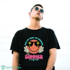 Groovy Happy Face Summer Vibes Got My Mind On Summer Teacher Shirt Product Photo 3