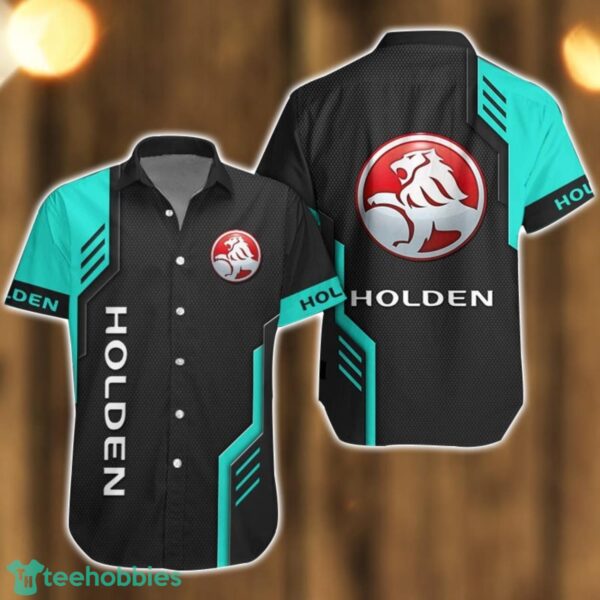 Holden Logo Mix Light Blue and Black Color Hawaiian Shirt For Men And Women Product Photo 1