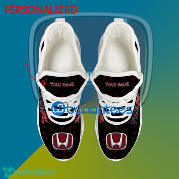 Honda Civic Type R Car Racing Chunky Sneaker Symbolic Custom Name Gift Max Soul Shoes USA Flag Star New For Fans - Honda Civic Type R Car Racing Running Shoes New Trending Personalized Photo 2