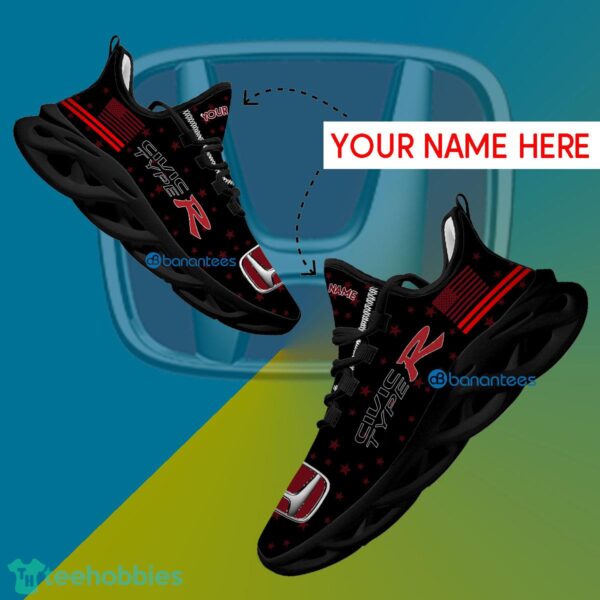 Honda Civic Type R Car Racing Chunky Sneaker Symbolic Custom Name Gift Max Soul Shoes USA Flag Star New For Fans - Honda Civic Type R Car Racing Running Shoes New Trending Personalized Photo 1