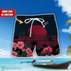 Houston Texans NFL Team Hawaiian Shirt And Shorts Floral Beach Pattern Custom Name Product Photo 2