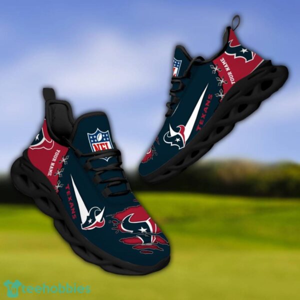 Houston Texans Personalized Name NFL Limited Max Soul Shoes Product Photo 4