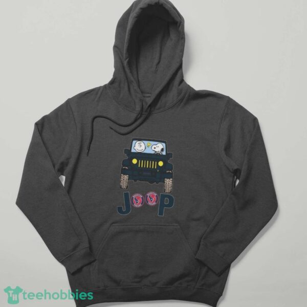 Houston Texans Snoopy And Charlie Brown Driving Jeep T-Shirt - Hoodie
