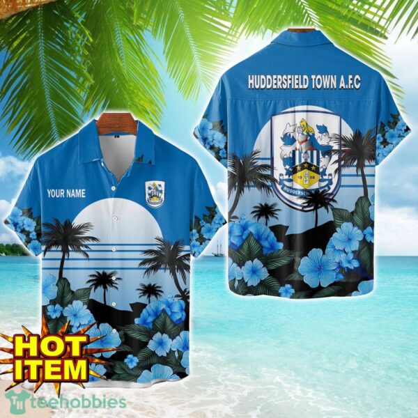 Huddersfield Town A.F.C Floral Flower 3D Hawaiian Shirt And Shorts Custom Name Product Photo 1