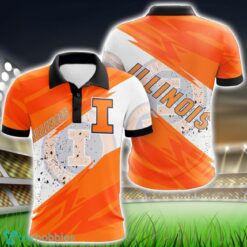 Illinois Fighting Illini All Over Print 3D Polo Shirt Golf Lover Gift Product Photo 1
