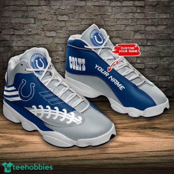 Indianapolis Colts Custom Name Sports Air Jordan 13 Sneakers Team Shoes Product Photo 1