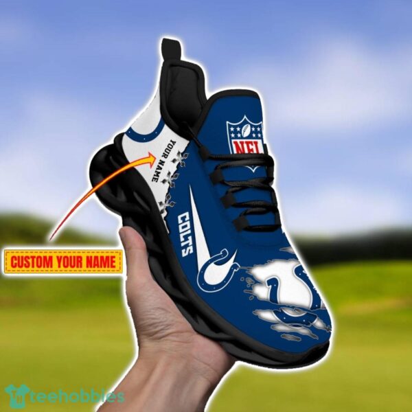 Indianapolis Colts Personalized Name NFL Limited Max Soul Shoes Product Photo 2