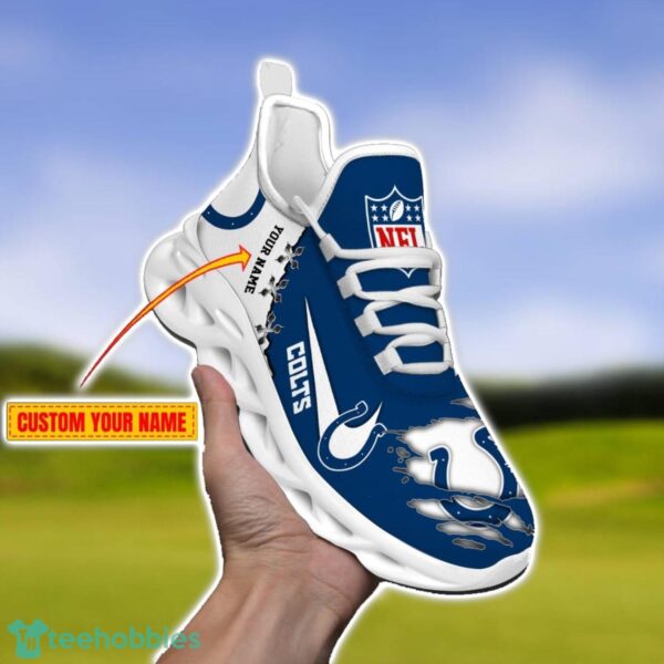 Indianapolis Colts Personalized Name NFL Limited Max Soul Shoes Product Photo 1