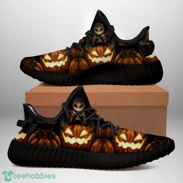 Jack Skellington Pumpkin Shoes Halloween Yeezy Shoes Product Photo 1