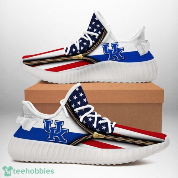 Kentucky Wildcats Flag Pattern Yeezy Sneakers For Men And Women Sport Team Gift Product Photo 2