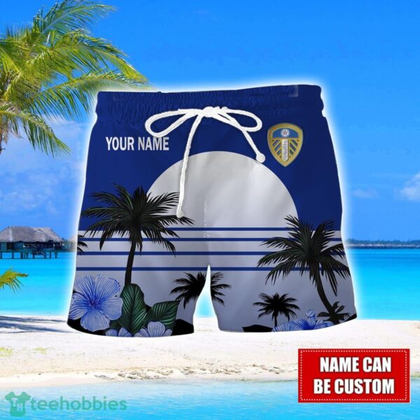 Leeds United F.C Floral Flower 3D Hawaiian Shirt And Shorts Custom Name Product Photo 2