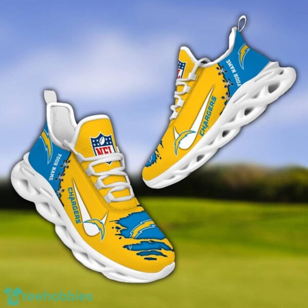 Los Angeles Chargers Personalized Name NFL Limited Max Soul Shoes Product Photo 3