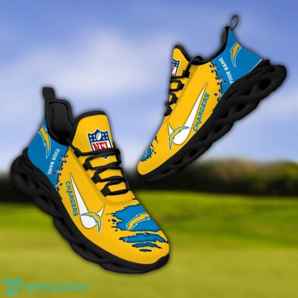 Los Angeles Chargers Personalized Name NFL Limited Max Soul Shoes Product Photo 4
