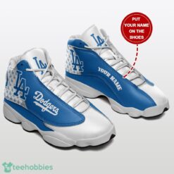Los Angeles Dodgers Custom Name Sports Air Jordan 13 Sneakers Product Photo 1