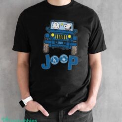 Los Angeles Dodgers Snoopy And Charlie Brown Driving Jeep T-Shirt - Black Unisex T-Shirt