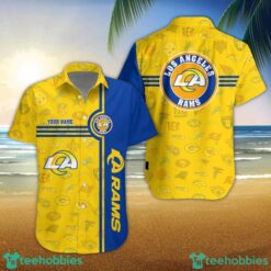 Los Angeles Rams Logo team 3D All Over Printed 3D Hawaiian Shirt Custom Name For Fans Product Photo 1