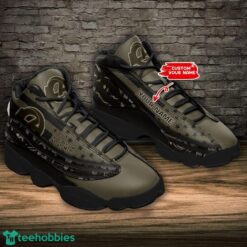 Los Angeles Rams Military Color Custom Name Air Jordan 13 Sneakers Shoes Product Photo 1