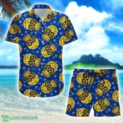 Los Angeles Rams Skull Combo Hawaiian Shirt And Shorts Product Photo 1