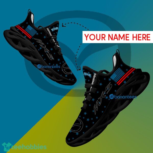 Mazda Mx 5 Car Racing Sport Sneaker Runners Custom Name Gift Max Soul Shoes USA Flag Star New For Fans - Mazda Mx 5 Car Racing Running Shoes New Trending Personalized Photo 1