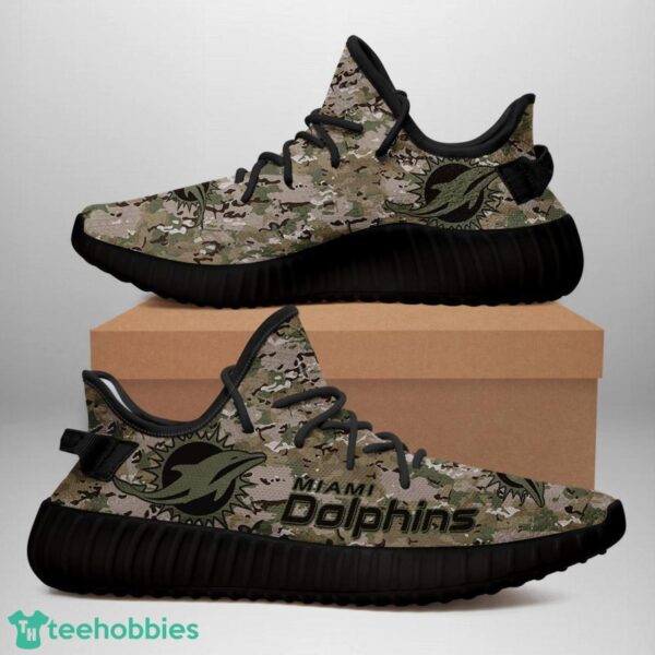 Miami Dolphins U.S. Military Camouflage Shoes Yeezy Sneakers For Men And Women Product Photo 1