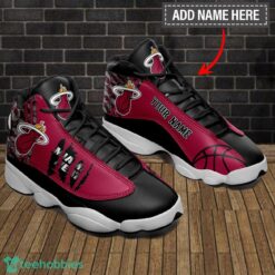Miami Heat Custom Name Sports Air Jordan 13 Sneakers Product Photo 1