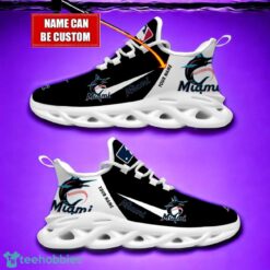 Miami Marlins Team Logo Personalized Name MLB Max Soul Shoes For Men Women Sport Gift Product Photo 1