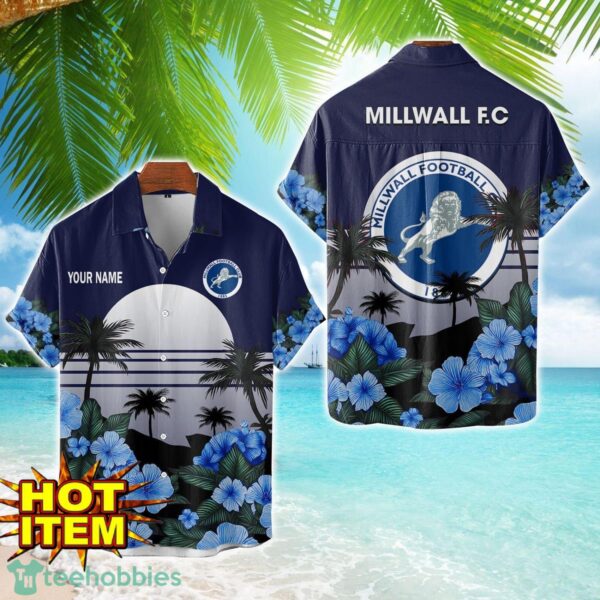Millwall F.C Floral Flower 3D Hawaiian Shirt And Shorts Custom Name Product Photo 1