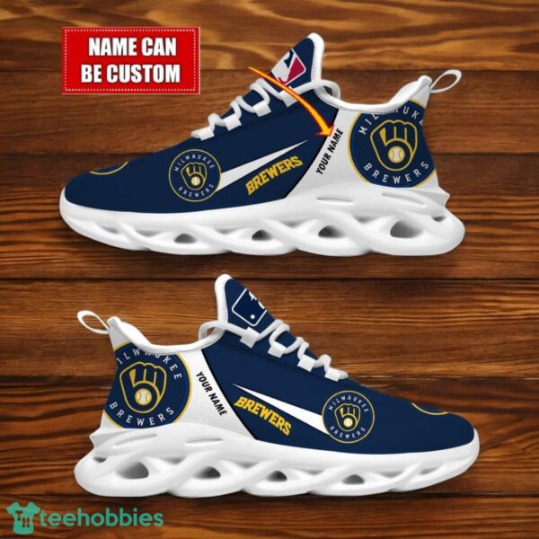 Milwaukee Brewers Team Logo Personalized Name MLB Max Soul Shoes For Men Women Sport Gift Product Photo 1