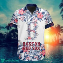 MLB Boston Red Sox Flower 3D Hawaiian Shirt For Fans Product Photo 2