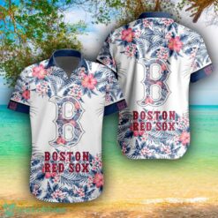 MLB Boston Red Sox Flower 3D Hawaiian Shirt For Fans Product Photo 1