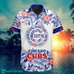 MLB Chicago Cubs Flower 3D Hawaiian Shirt For Fans Product Photo 2