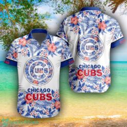 MLB Chicago Cubs Flower 3D Hawaiian Shirt For Fans Product Photo 1