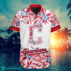 MLB Cleveland Guardians Flower 3D Hawaiian Shirt For Fans Product Photo 2