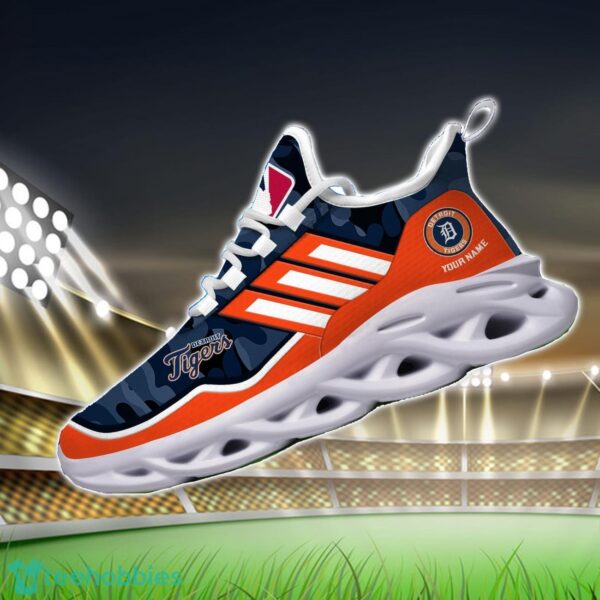 MLB Detroit Tigers Camo Pattern Personalized Name Max Soul Chunky Sneakers For Men Women Product Photo 3