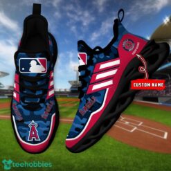 MLB Los Angeles Angels Camo Pattern Personalized Name Max Soul Chunky Sneakers For Men Women Product Photo 4