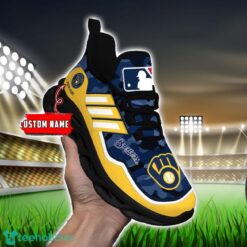 MLB Milwaukee Brewers Camo Pattern Personalized Name Max Soul Chunky Sneakers For Men Women Product Photo 5