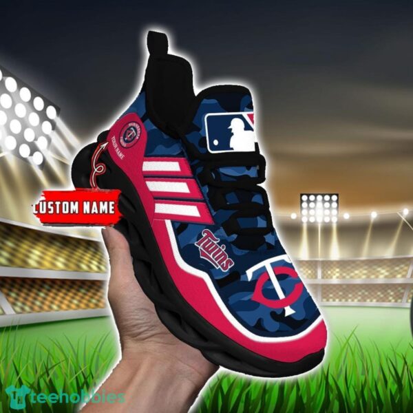MLB Minnesota Twins Camo Pattern Personalized Name Max Soul Chunky Sneakers For Men Women Product Photo 5