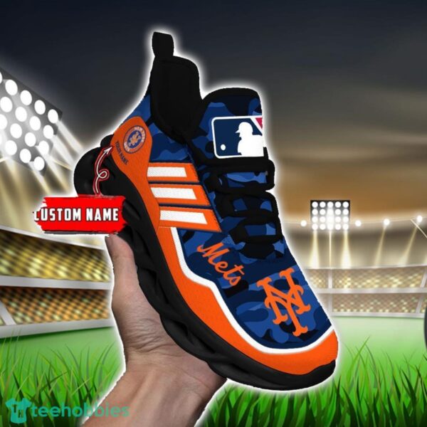 MLB New York Mets Camo Pattern Personalized Name Max Soul Chunky Sneakers For Men Women Product Photo 5