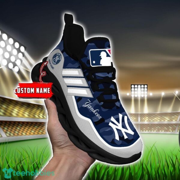 MLB New York Yankees Camo Pattern Personalized Name Max Soul Chunky Sneakers For Men Women Product Photo 5