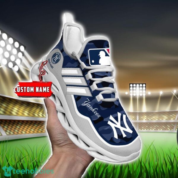 MLB New York Yankees Camo Pattern Personalized Name Max Soul Chunky Sneakers For Men Women Product Photo 6