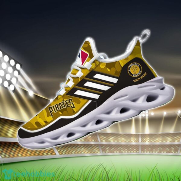 MLB Pittsburgh Pirates Camo Pattern Personalized Name Max Soul Chunky Sneakers For Men Women Product Photo 3