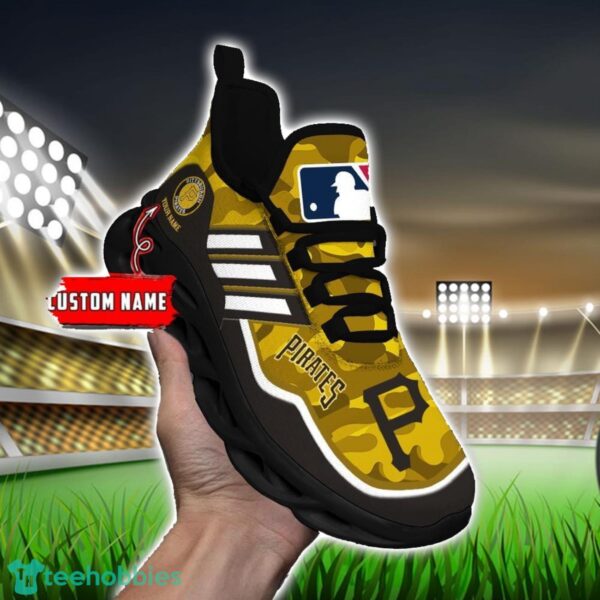 MLB Pittsburgh Pirates Camo Pattern Personalized Name Max Soul Chunky Sneakers For Men Women Product Photo 5