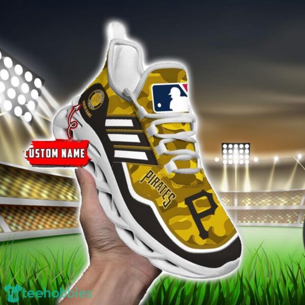 MLB Pittsburgh Pirates Camo Pattern Personalized Name Max Soul Chunky Sneakers For Men Women Product Photo 6