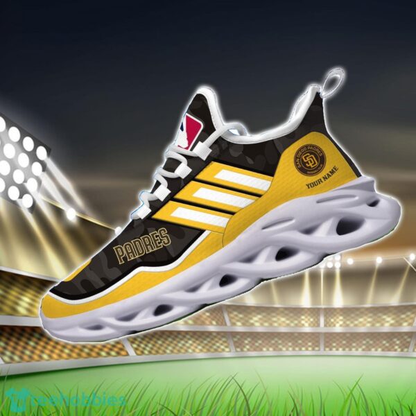 MLB San Diego Padres Camo Pattern Personalized Name Max Soul Chunky Sneakers For Men Women Product Photo 3