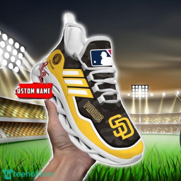 MLB San Diego Padres Camo Pattern Personalized Name Max Soul Chunky Sneakers For Men Women Product Photo 6